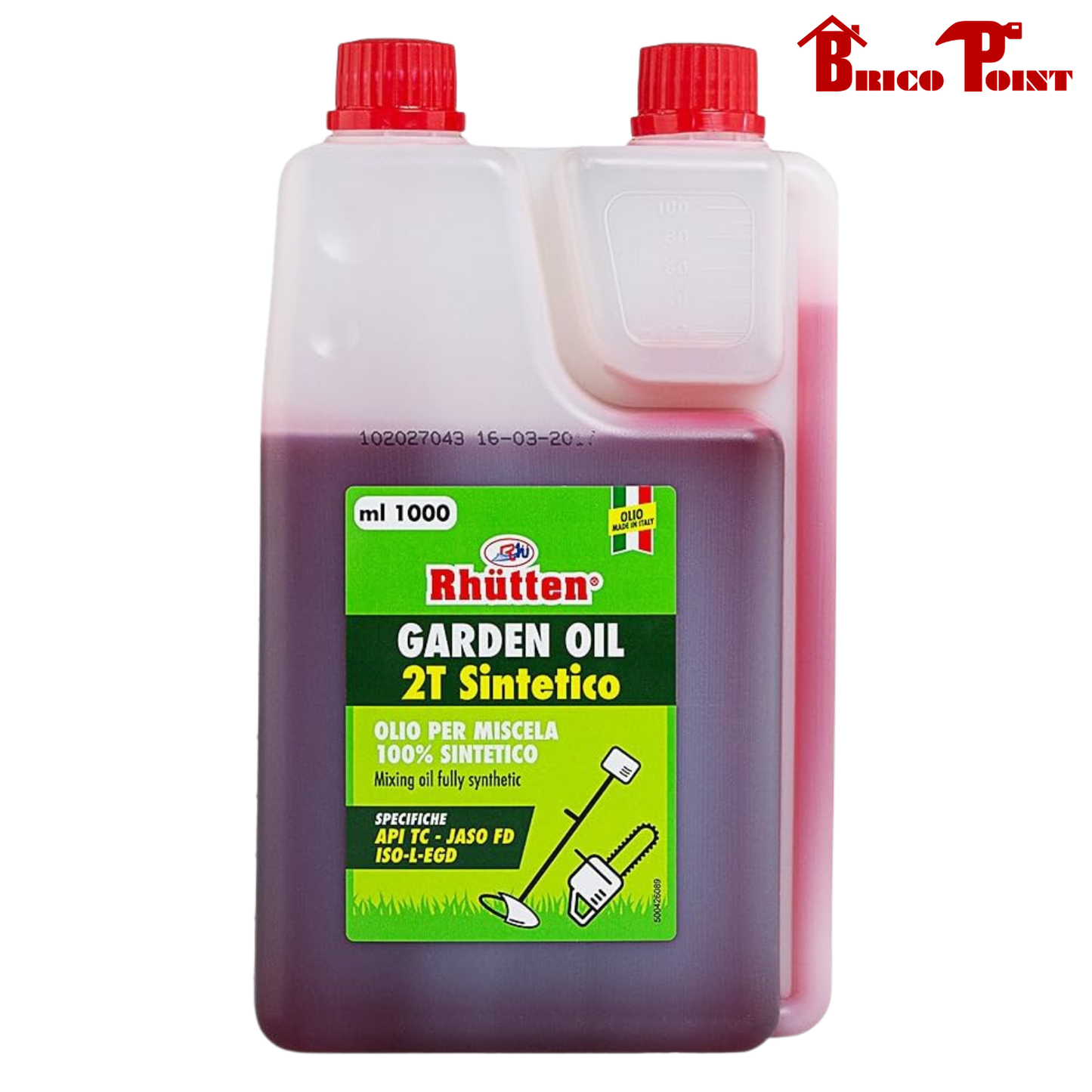 Rhutten Olio Garden 2T Sintetico 1 Litro