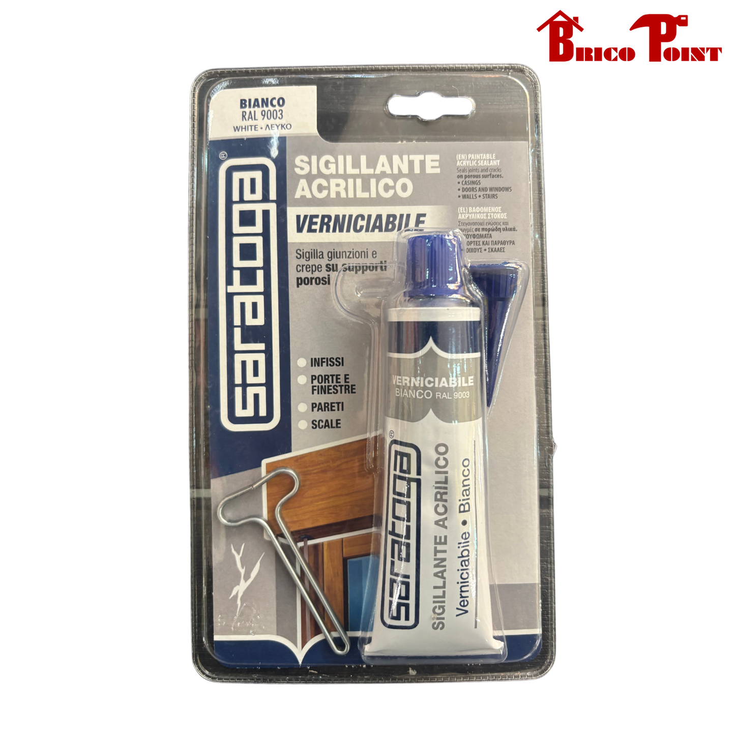 Saratoga Silicone Acrilico Verniciabile Bianco