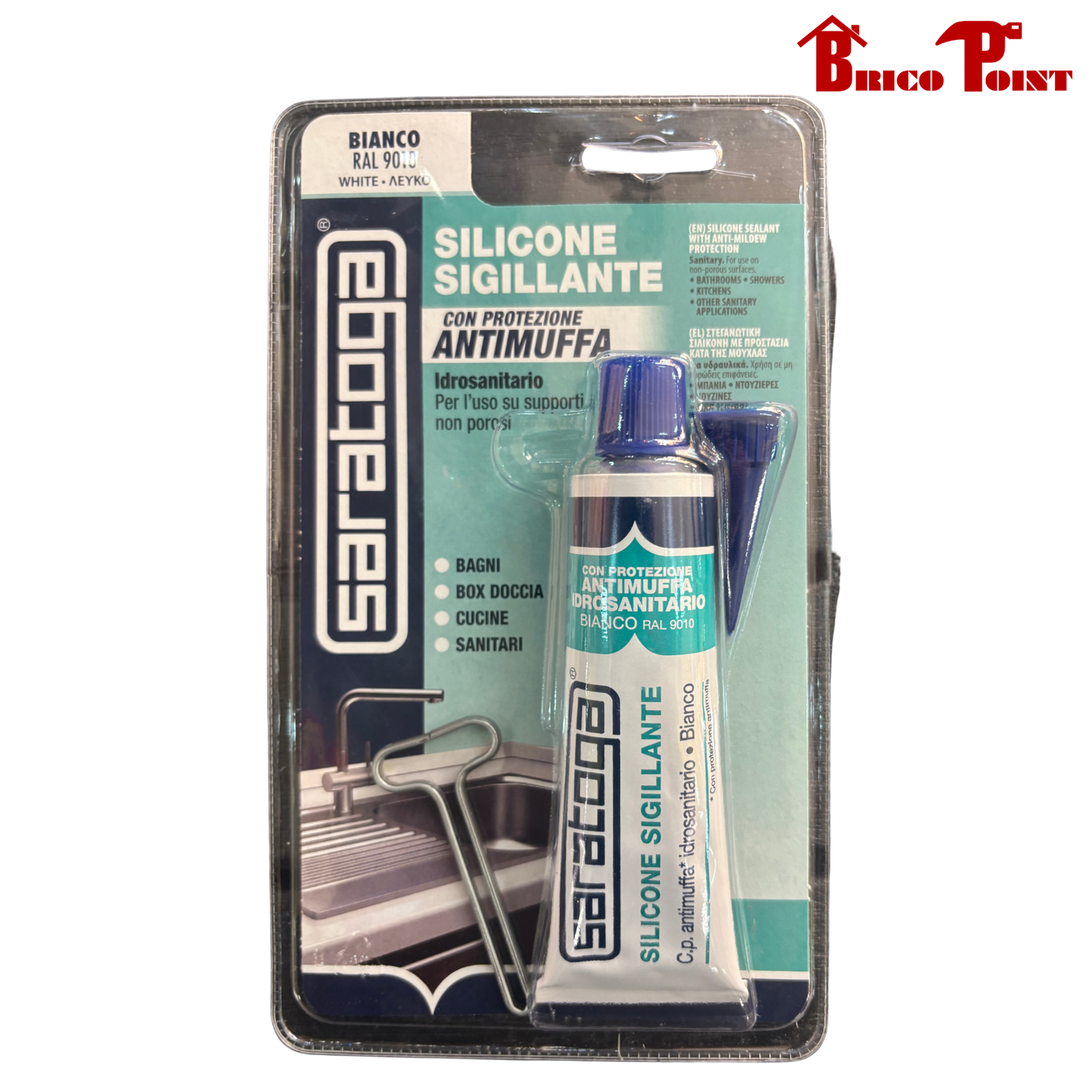 Saratoga Silicone Antimuffa Idrosanitario Bianco
