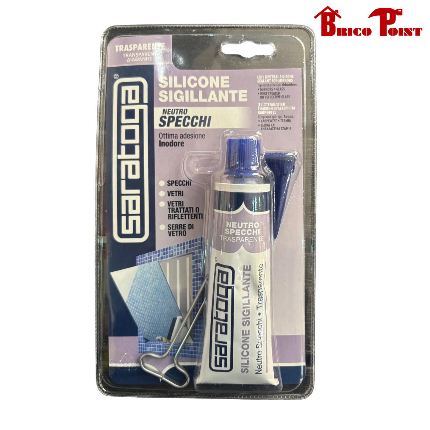 Saratoga Silicone Neutro Specchi Trasparente 60 ml