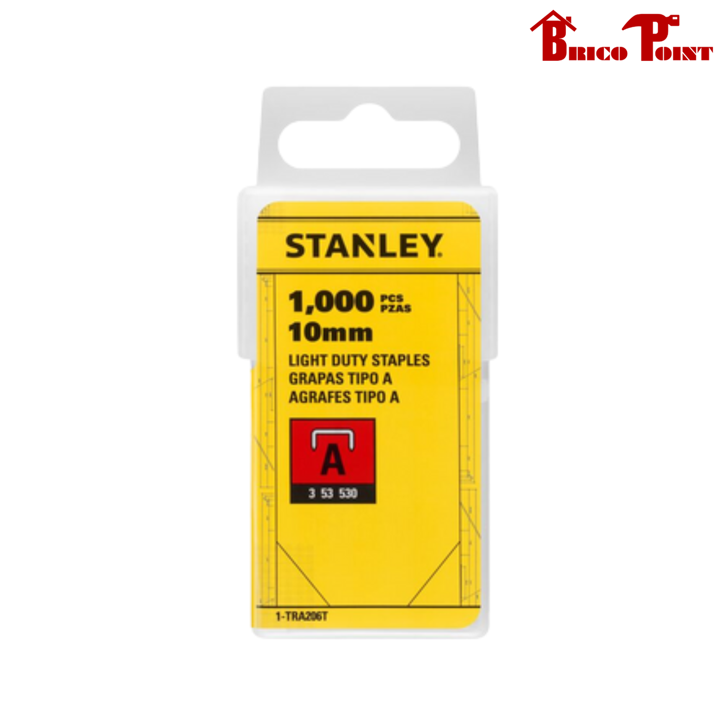 Stanley Confezione Graffette 10 mm Tipo A 1000 pezzi