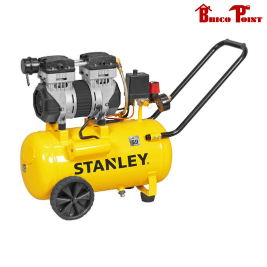 Stanley Compressore Silenziato Senza Olio 24L 8Bar 1,3HP/1